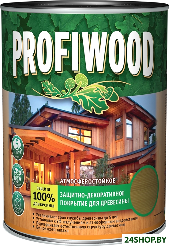 Пропитка Profiwood защитно-декоративная для древесины (палисандр, 0.75 л) Пропитка Profiwood защитно-декоративная для древесины (палисандр, 0.75 л)