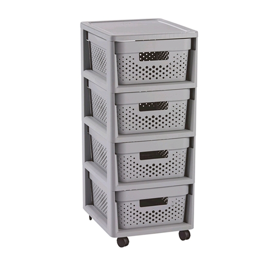 Комод Curver Infinity 4x10L 231558 (серый) Комод Curver Infinity 4x10L 231558 (серый)