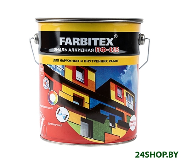 Эмаль Farbitex ПФ-115 2.7 кг (ярко-зеленый) Эмаль Farbitex ПФ-115 2.7 кг (ярко-зеленый)