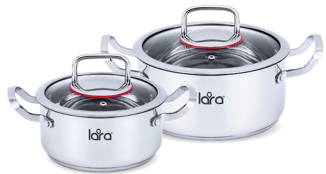 Набор кастрюль LARA LR02-107 Prima Набор кастрюль LARA LR02-107 Prima