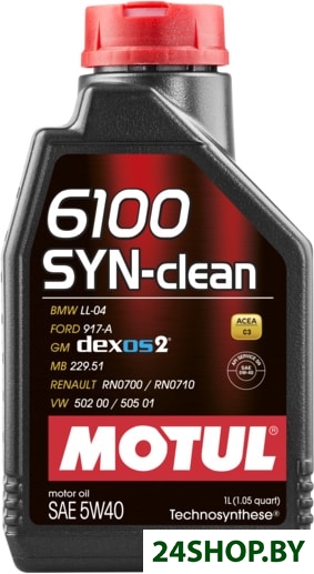 Моторное масло Motul 6100 Syn-clean 5W-40 1л Моторное масло Motul 6100 Syn-clean 5W-40 1л
