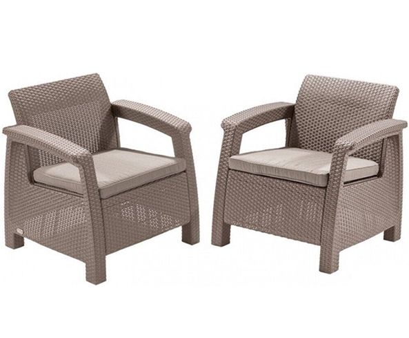Набор садовой мебели Keter Corfu Duo Set (капучино) Набор садовой мебели Keter Corfu Duo Set (капучино)