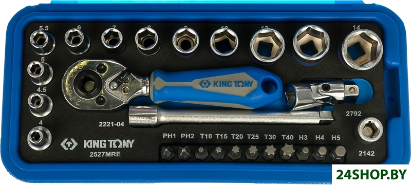Универсальный набор инструментов King Tony 2527MRE (27 предметов) Универсальный набор инструментов King Tony 2527MRE (27 предметов)