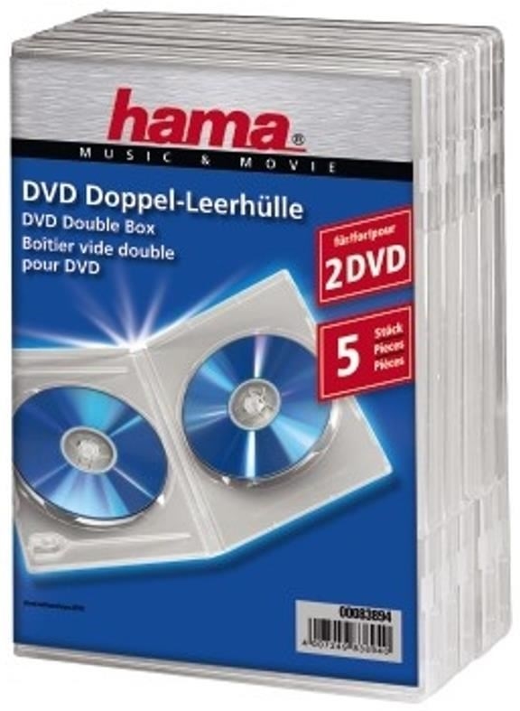 Коробка Hama на 2CD/DVD H-83894 Jewel Case Коробка Hama на 2CD/DVD H-83894 Jewel Case