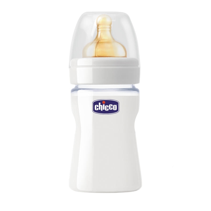 Бутылочка для кормления Chicco Well-Being Glass 150мл (0м+) (латексная соска) (00020710000000) Бутылочка для кормления Chicco Well-Being Glass 150мл (0м+) (латексная соска) (00020710000000)