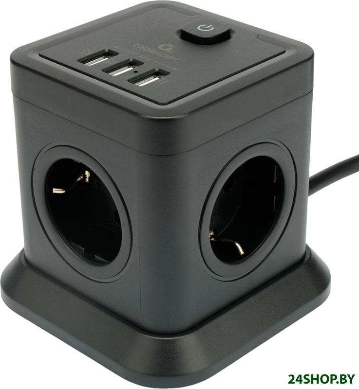 Сетевой фильтр Cablexpert TWR-4-U3-B-2 Сетевой фильтр Cablexpert TWR-4-U3-B-2