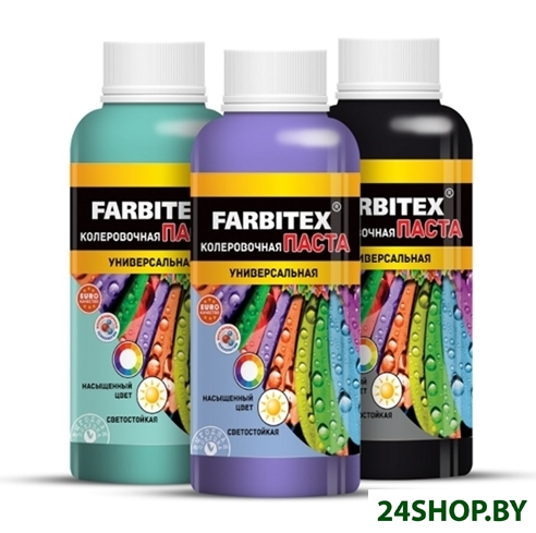 Колеровочная краска Farbitex Паста колеровочная универсальная 0.1 л (ярко-желтый) Колеровочная краска Farbitex Паста колеровочная универсальная 0.1 л (ярко-желтый)