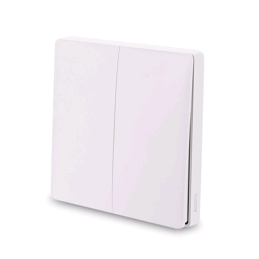Выключатель Aqara Wall Light Switch ZigBee (двухклавишный, разрыв фазовой линии) Выключатель Aqara Wall Light Switch ZigBee (двухклавишный, разрыв фазовой линии)