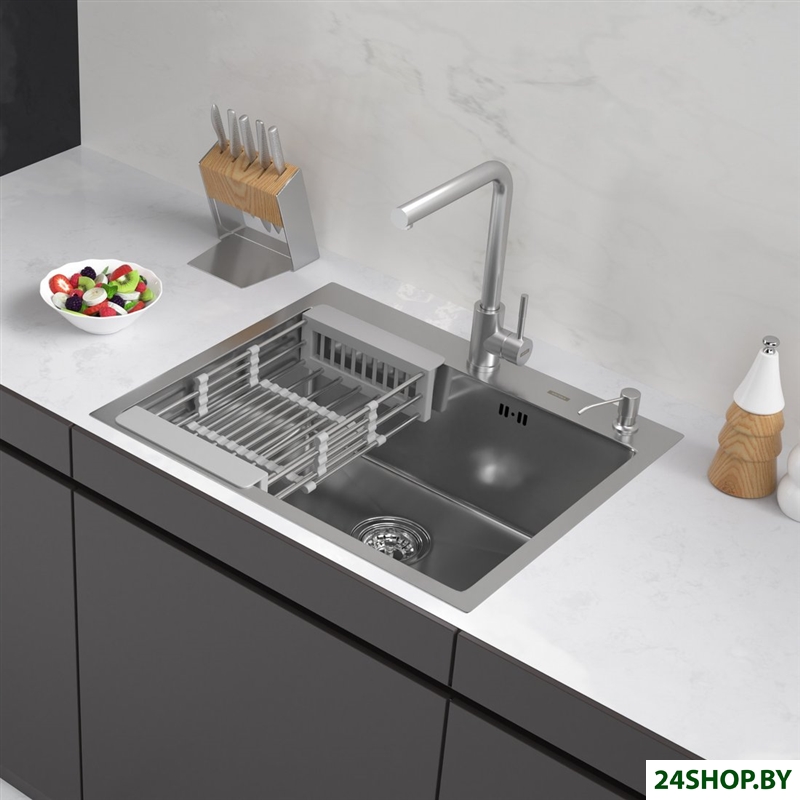 Кухонная мойка ARFEKA ECO AR мойка 600*500, коландер, дозатор SATIN Кухонная мойка ARFEKA ECO AR мойка 600*500, коландер, дозатор SATIN