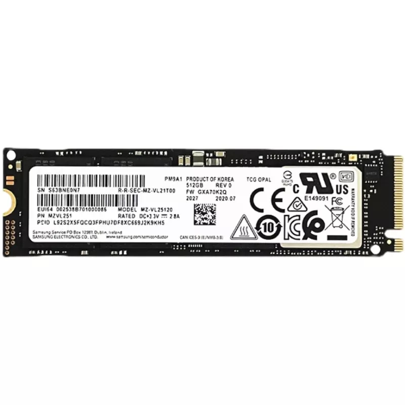 SSD Samsung PM9A1 512GB MZVL2512HCJQ-00B00 SSD Samsung PM9A1 512GB MZVL2512HCJQ-00B00