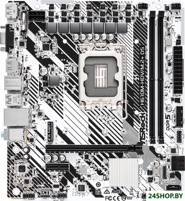 Материнская плата ASRock H610M-HDV/M.2+ D5 Материнская плата ASRock H610M-HDV/M.2+ D5