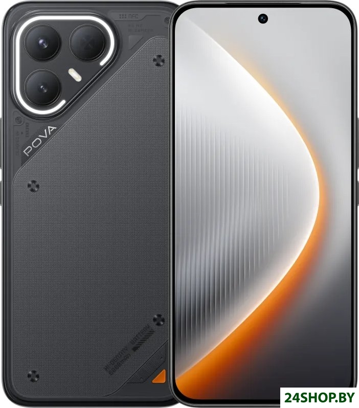Телефон Tecno Pova 7 Pro 12GB/256GB (графитовый черный) Телефон Tecno Pova 7 Pro 12GB/256GB (графитовый черный)