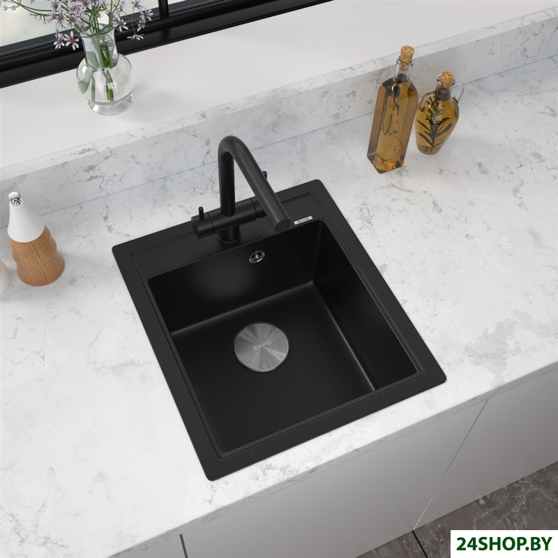 Кухонная мойка ZorG Rock 46 Premium black metallic Кухонная мойка ZorG Rock 46 Premium black metallic