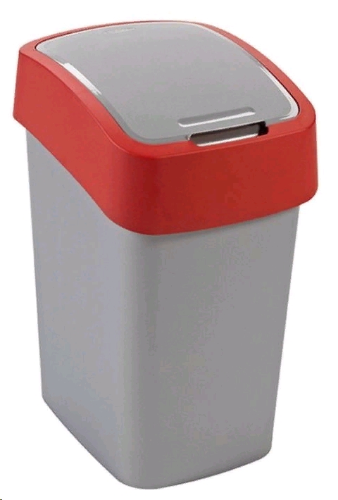 Мусорное ведро Curver Flip Bin 50 л (серый/красный) (195024) Мусорное ведро Curver Flip Bin 50 л (серый/красный) (195024)