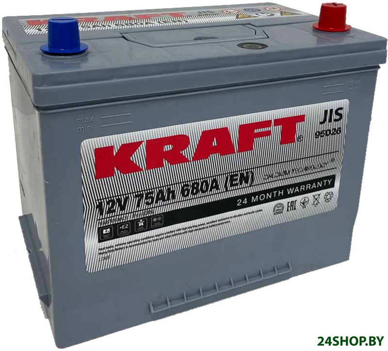 Автомобильный аккумулятор KRAFT KRAFT Asia 75 JR+ (75 А·ч) Автомобильный аккумулятор KRAFT KRAFT Asia 75 JR+ (75 А·ч)