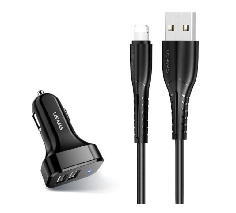 Автомобильное зарядное устройство Usams US-CC087 Lightning (NTU35LC13TZ) Автомобильное зарядное устройство Usams US-CC087 Lightning (NTU35LC13TZ)