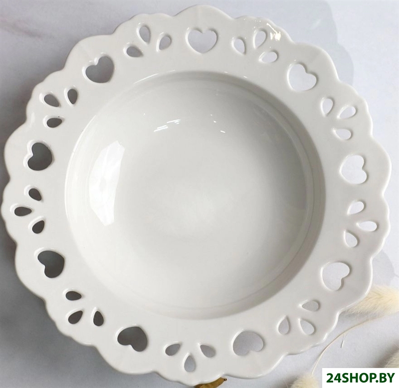 Тарелка глубокая AksHome Delicate Love 20.3x3.8 см (белый) Тарелка глубокая AksHome Delicate Love 20.3x3.8 см (белый)