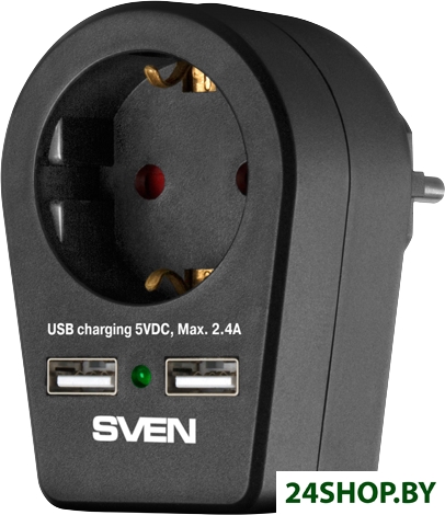 Сетевой фильтр SVEN SF-S1U (черный) Сетевой фильтр SVEN SF-S1U (черный)