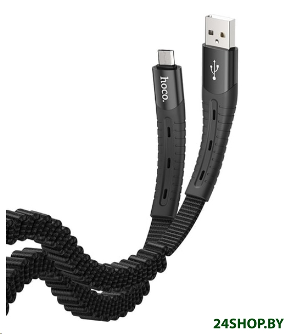 Кабель Hoco U78 Cotton Treasure USB - Micro-USB (1.2 м, черный) Кабель Hoco U78 Cotton Treasure USB - Micro-USB (1.2 м, черный)