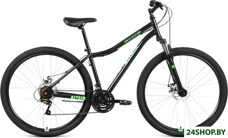 Велосипед Altair MTB HT 29 2.0 disc р.19 2021 (черный/зеленый) Велосипед Altair MTB HT 29 2.0 disc р.19 2021 (черный/зеленый)