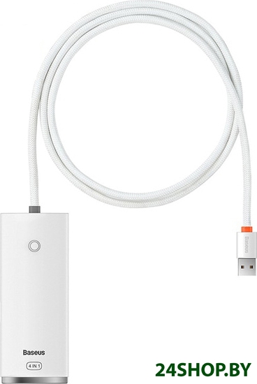 USB-хаб Baseus Lite Series 4-Port USB-A WKQX030202 (2 м, белый) USB-хаб Baseus Lite Series 4-Port USB-A WKQX030202 (2 м, белый)