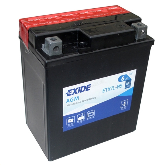 Мотоциклетный аккумулятор Exide ETX7L-BS (6 А·ч) Мотоциклетный аккумулятор Exide ETX7L-BS (6 А·ч)