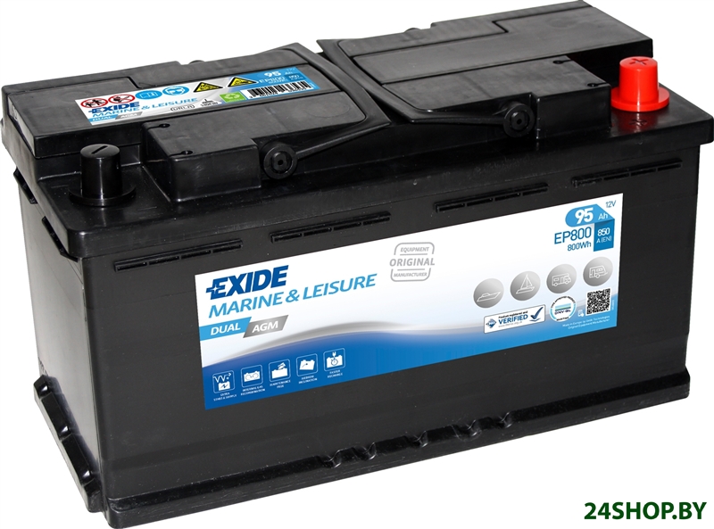 Автомобильный аккумулятор Exide Dual AGM EP800 (95 А·ч) Автомобильный аккумулятор Exide Dual AGM EP800 (95 А·ч)