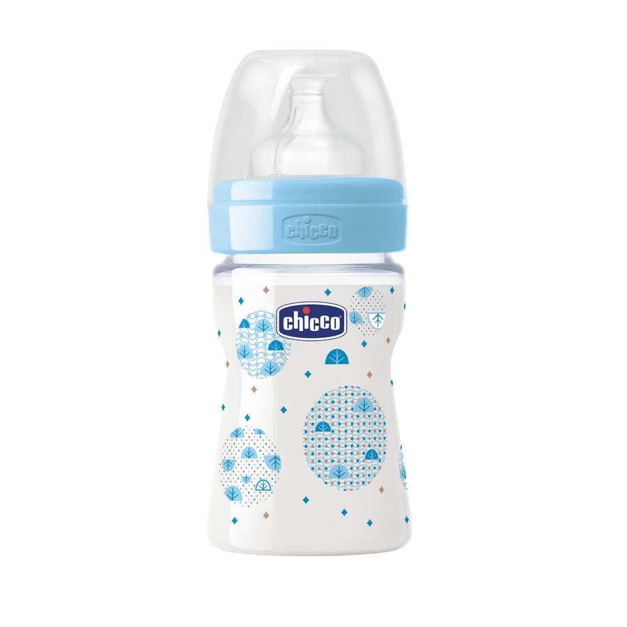 Бутылочка для кормления Chicco Well-Being Boy 150 мл (0м+) (с силиконовой соской) (00020611200050) Бутылочка для кормления Chicco Well-Being Boy 150 мл (0м+) (с силиконовой соской) (00020611200050)