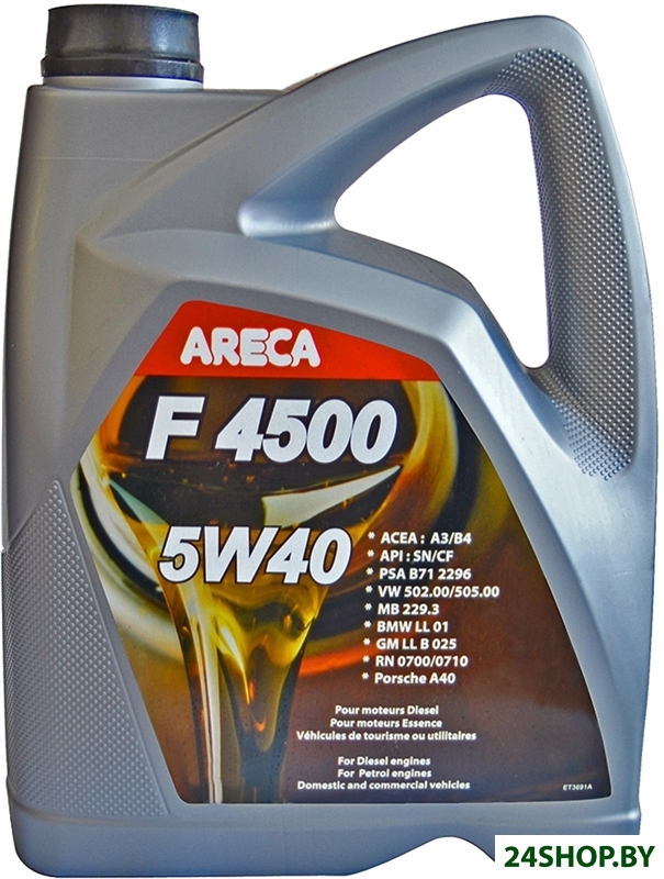 Моторное масло Areca F4500 5W-40 4л Моторное масло Areca F4500 5W-40 4л