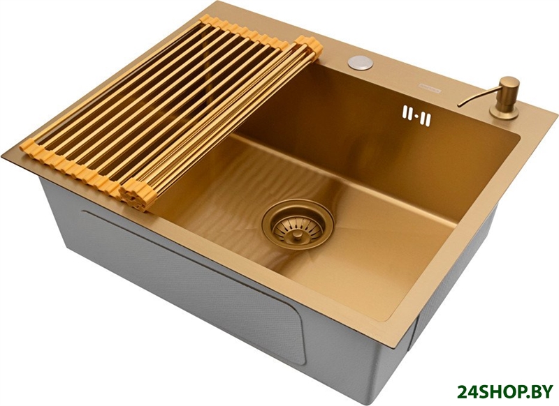 Кухонная мойка ARFEKA ECO AR мойка 600*500, роллер-мат, дозатор Gold Кухонная мойка ARFEKA ECO AR мойка 600*500, роллер-мат, дозатор Gold