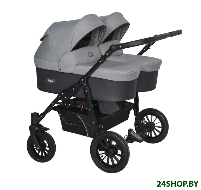 Детская универсальная коляска RIKO Basic Saxo 2 в 1 (02, серый/черный) Детская универсальная коляска RIKO Basic Saxo 2 в 1 (02, серый/черный)