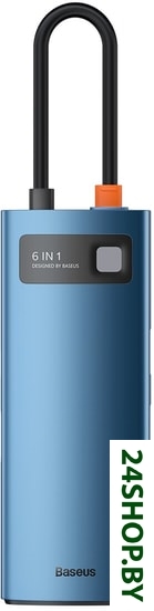 USB-хаб Baseus Metal Gleam Series 6-in-1 Type-C WKWG000003 USB-хаб Baseus Metal Gleam Series 6-in-1 Type-C WKWG000003