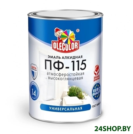 Эмаль Olecolor ПФ-115 универсальная 0.8 кг (ярко-зеленый) Эмаль Olecolor ПФ-115 универсальная 0.8 кг (ярко-зеленый)
