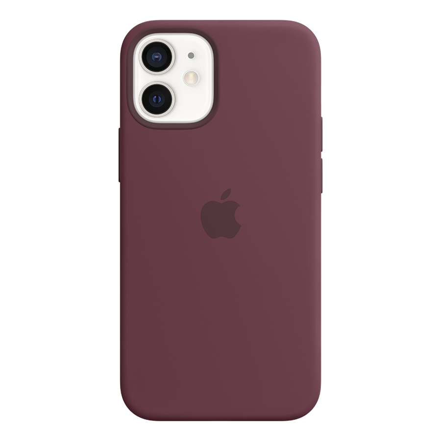 Чехол Apple MagSafe Silicone Case для iPhone 12 mini (сливовый) Чехол Apple MagSafe Silicone Case для iPhone 12 mini (сливовый)