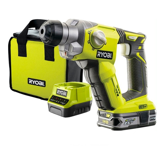Перфоратор Ryobi R18SDS-125S 5133003818 (с 1-им АКБ, сумка) Перфоратор Ryobi R18SDS-125S 5133003818 (с 1-им АКБ, сумка)