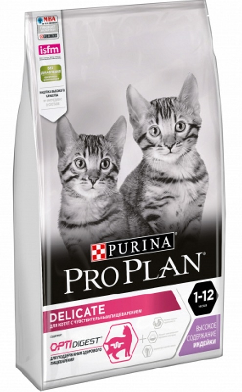 Сухой корм для кошек Pro Plan Delicate Kitten OptiDigest с индейкой (10 кг) Сухой корм для кошек Pro Plan Delicate Kitten OptiDigest с индейкой (10 кг)
