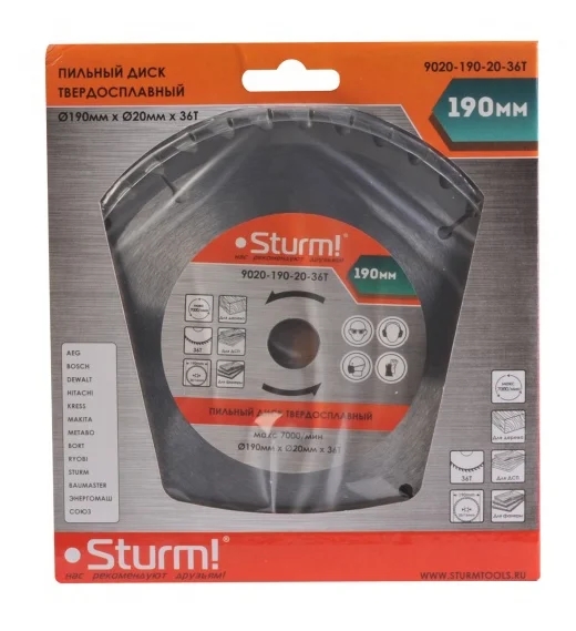Пильный диск Sturm 9020-190-20-36T Пильный диск Sturm 9020-190-20-36T