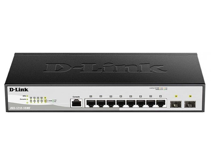 Управляемый коммутатор 2-го уровня D-Link DGS-1210-10/ME/B2A Управляемый коммутатор 2-го уровня D-Link DGS-1210-10/ME/B2A