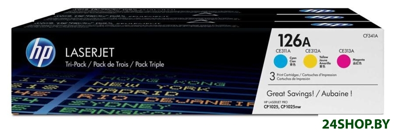 Комплект картриджей HP 126A CF341A Комплект картриджей HP 126A CF341A