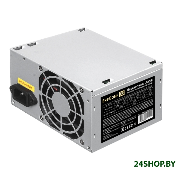 Блок питания ExeGate AA550-SC и кабель 220V EX292240RUS-S 550W Блок питания ExeGate AA550-SC и кабель 220V EX292240RUS-S 550W