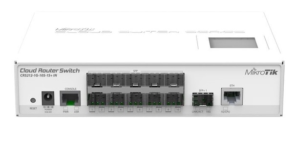 Коммутатор MikroTik Cloud Router Switch CRS212-1G-10S-1S+IN Коммутатор MikroTik Cloud Router Switch CRS212-1G-10S-1S+IN