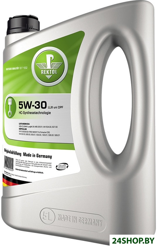 Моторное масло Rektol 5W-30 LL III uni DPF 5л Моторное масло Rektol 5W-30 LL III uni DPF 5л