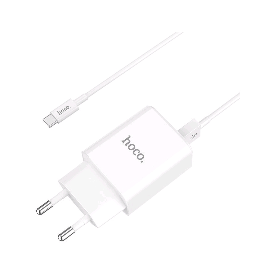 Сетевое зарядное Hoco C62A Type-C (белый) Сетевое зарядное Hoco C62A Type-C (белый)