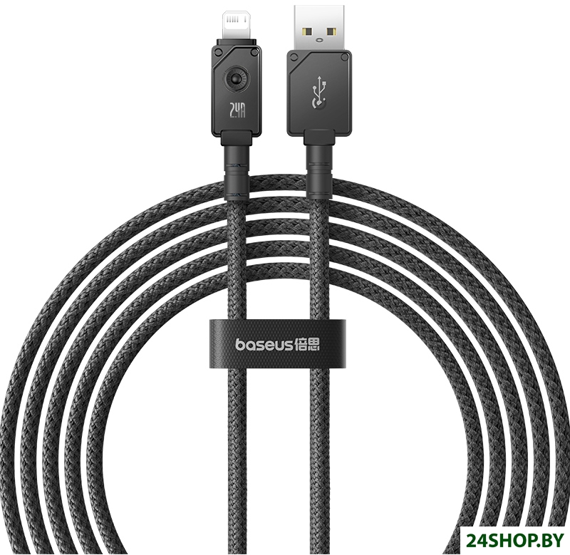 Кабель Baseus Unbreakable Series USB Type-A - Lightning (2 м, черный) Кабель Baseus Unbreakable Series USB Type-A - Lightning (2 м, черный)