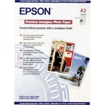 Фотобумага EPSON Premium Semigloss Photo Paper A3 20 листов (C13S041334) Фотобумага EPSON Premium Semigloss Photo Paper A3 20 листов (C13S041334)