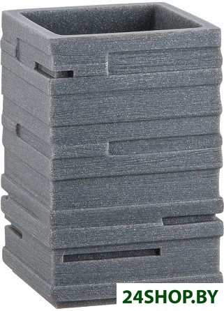 Стакан для зубной щетки и пасты Perfecto Linea 35-151302 (серый) Стакан для зубной щетки и пасты Perfecto Linea 35-151302 (серый)