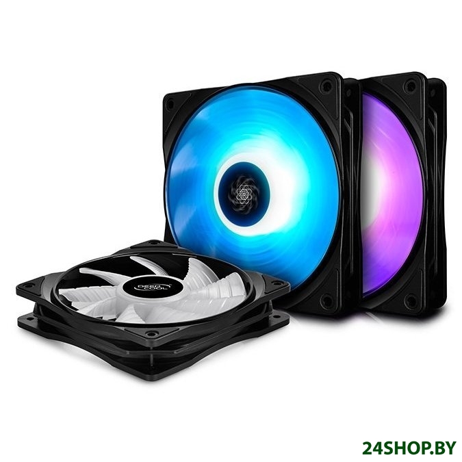 Кулер для корпуса DeepCool RF 120 (3 шт) (DP-FRGB-RF120-3C) Кулер для корпуса DeepCool RF 120 (3 шт) (DP-FRGB-RF120-3C)