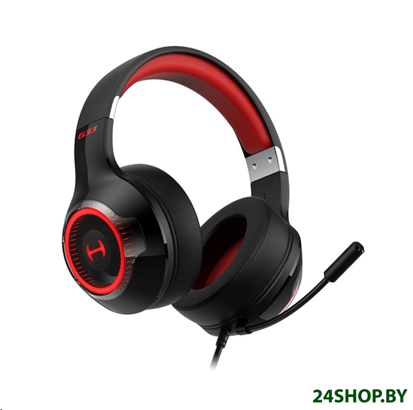 Наушники с микрофоном Edifier G33 (черный/красный) Наушники с микрофоном Edifier G33 (черный/красный)