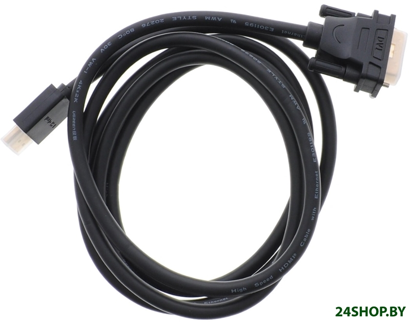 Кабель Ugreen HD106 11150 HDMI - DVI (1.5 м, черный) Кабель Ugreen HD106 11150 HDMI - DVI (1.5 м, черный)