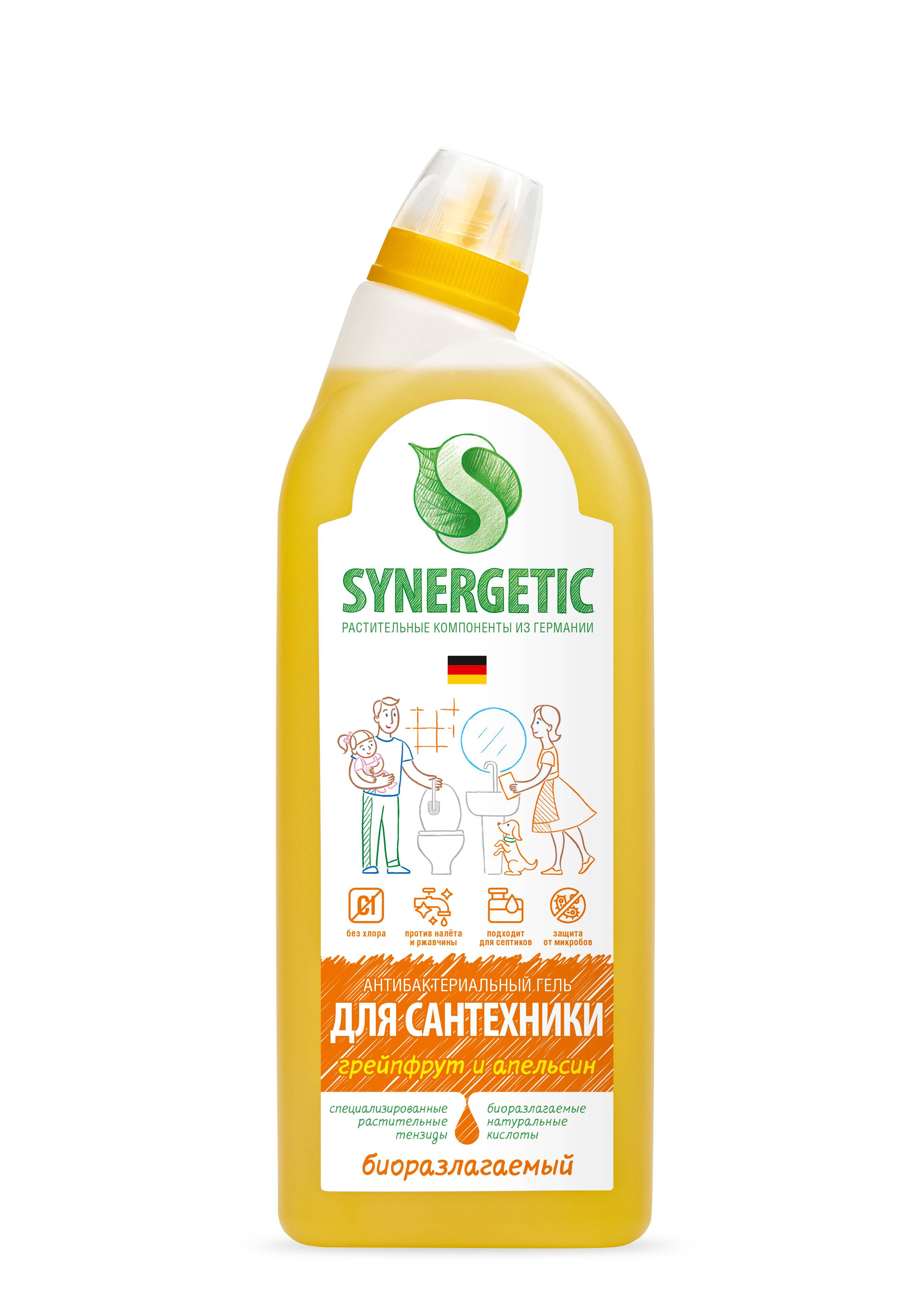 SYNERGETIC Средство для мытья сантехники 5в1, 0,7 л SYNERGETIC Средство для мытья сантехники 5в1, 0,7 л